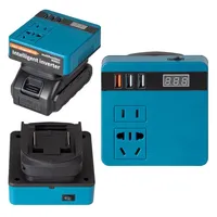 Onduleur intelligent rechargeable à batterie lithium DC18-28V vers AC110V/220V DC12V/5V USB portable pour usage extérieur, industriel et bricolage