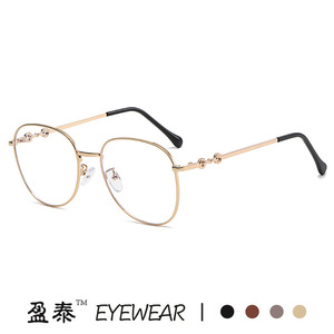 Eyewear Oval Metal <b>Frame</b> Blue Light Protection Full-<b>Frame</b> Unisex <b>Eyeglasses</b> <b>Frames</b> - Product Image 4