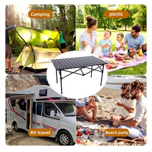 Mesa Plegable Portátil de Acero al Carbono Pequeña para Exteriores, Mesa Rodante de Metal para Camping, Venta al Por Mayor - Product Image 5