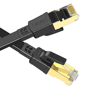 Câble Ethernet D-Sunty Cat8 40 Gbit/s 2000 MHz SSTP SFTP blindé RJ45, cordon de raccordement 30/26 AWG, câble réseau plat en cuivre pur plaqué or - Product Image 6