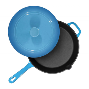 Meilleure vente poêle profonde en <span class=keywords><strong>fonte</strong></span> <span class=keywords><strong>émaillée</strong></span> de 5 pintes poêle à frire avec couvercle - Product Image 6