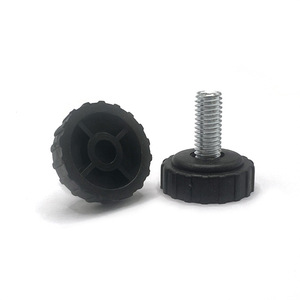 Adjustable Feet <b>28mm</b> Diameter Plastic With Center Teeth For Office Furniture - Product Image 1