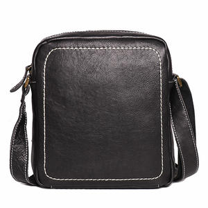 Sac à bandoulière décontracté en cuir véritable souple pour <span class=keywords><strong>homme</strong></span>, sac messager, <span class=keywords><strong>porte</strong></span>-documents - Product Image 2