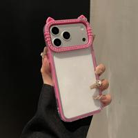 Coque de téléphone antichoc transparente en forme d'oreille Cool Kt Ins Style pour 17-15 Pro Max