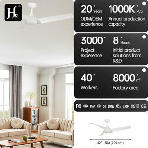 Ventilador de techo LED moderno minimalista de 52 pulgadas con 3 aspas de ABS, luz y control remoto para decoración del hogar - Product Image 4