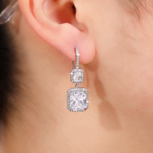 Small Square Huggie Earrings for Women Minimalist Cube Hoop Earrings Daily Fashion Jewelry - Product Image 5