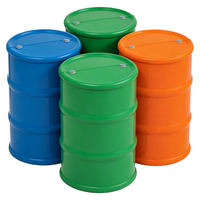 Balle anti-stress en forme de baril d'huile en PU écologique, en mousse PU souple, avec logo personnalisé, jouet à presser en forme de fût d'huile, vente en gros