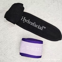 Bandeau de sport en fibre de bambou ultra-fine avec broderie personnalisée Velcro Foulard post-partum Beauté Maquillage Serviette de cheveux