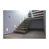 Construction d'escaliers flottants ACE avec supports de bande de roulement usagés pour l'extérieur