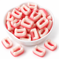 Bonbons gélifiés sucrés et acidulés assortis, saveur fruitée, en forme de dent, en vrac, fabrication OEM, vente en gros, marque privée personnalisée