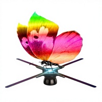 Ventilateur holographique 3D INM 52CM, projecteur holographique LED avec luminosité de 2200CD, angle de vision de 176° pour les affichages publicitaires en extérieur