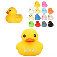 Canards en vinyle d'été personnalisables avec logo, jouets de bain amusants qui font des sons, pour fêtes d'anniversaire sur le thème de la plage