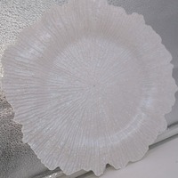 Assiette à fruits en plastique PS faite à la main, couleur personnalisée, assiette de dîner, assiette de mariage, décorative haut de gamme, style européen, luxe léger