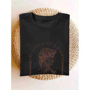 เสื้อผู้หญิงดีไซน์ใหม่สวยหรู <span class=keywords><strong>ARS</strong></span> <span class=keywords><strong>LONGA</strong></span> <span class=keywords><strong>VITA</strong></span> <span class=keywords><strong>BREVIS</strong></span> เสื้อสปอร์ตพิมพ์ลายตัวอักษร ระบายอากาศได้ดี คอกลม เสื้อยืดฤดูใบไม้ผลิ/ฤดูร้อน ผ้ายืด/ผ้าฝ้าย - Product Image 2