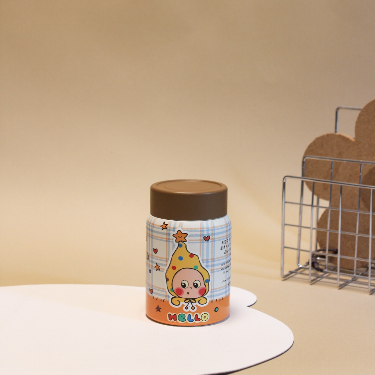 Sombrero amarillo pequeño con estrellas - Revestimiento cerámico - 280ml