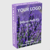 Kit de pédicure spa professionnel de luxe 5 en 1 Sel biologique Tremper Vegan Sucre Gommage Masque de boue Massage Mouvement Beurre Lavande Parfums