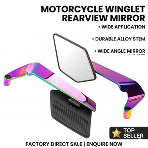 Espejos Retrovisores Laterales de Aleación de Aluminio para Motocicleta, Venta al Por Mayor de Fábrica, Accesorios para Motocicleta - Product Image 1