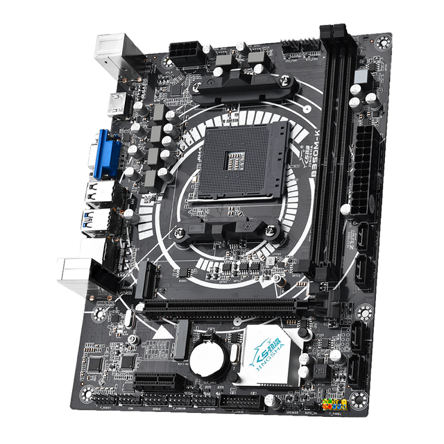 New AMD B350M-K AM4 Micro-ATX Motherboard DDR4 3200MHz Double Channel SATA PCIe 3.0 M.2 Budget-Friendly Gaming Desktop PC Builds