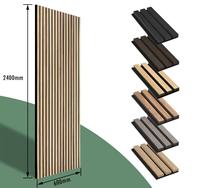 Panneaux acoustiques fluorescents 3D en MDF vert, imperméables, ignifuges et insonorisants, panneaux muraux rainurés pour villas modernes, chambres, gymnases et hôtels
