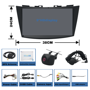 <span class=keywords><strong>Autoradio</strong></span> Android 13 9 pouces pour <span class=keywords><strong>Suzuki</strong></span> <span class=keywords><strong>Swift</strong></span> 2011-2017 Carplay Navigation GPS Lecteur DVD de voiture avec FM/RDS SWC + Caméra de recul AHD - Product Image 6