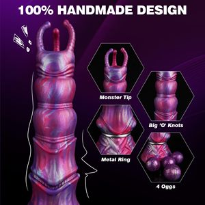 Fantasy Monster Alien Ovipositor Siliconen Dildo met 3 Zachte Ballen en Eieren Realistisch Volwassen Seks Speelgoed voor Vrouwen en Mannen - Product Image 6