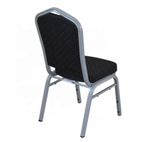 Vente en gros en usine chaise de banquet moderne et élégante empilable durable en tissu pour salle de réunion en aluminium pour hôtel pour réception de mariage