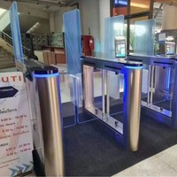 Lecteur de code QR de tourniquet à balançoire avec carte RFID NFC, contrôle d'accès Wiegand TCP/IP RS485 USB