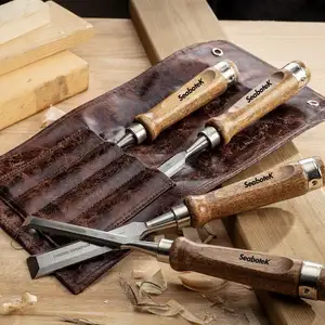 4 pcs al cromo vanadio scalpello set per strumenti di intaglio del legno a mano strumenti di intaglio del legno