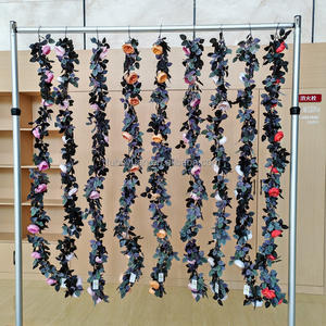 SA décoration de mariage <span class=keywords><strong>Faux</strong></span> Rose Floral vigne blanc rose <span class=keywords><strong>plafond</strong></span> suspendu fausse soie artificielle Table fleur guirlande pour <span class=keywords><strong>salon</strong></span> mur - Product Image 4