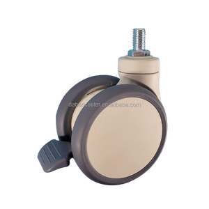 125mm 5-Zoll-Gewindestiel mit Doppel rädern für Krankenhaus bett möbel räder - Product Image 3