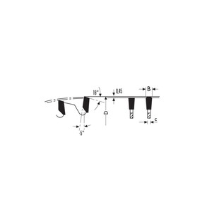 KLEIN HW lama sega circolare per seghe portatili D = 180 D = 20 B/C = 2.6/1.6 48 denti in acciaio TCT AL180.02420 stile dente ATB lucido - Product Image 3
