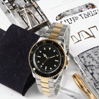 Montre à quartz de luxe pour homme, personnalisée OEM, boîtier en acier inoxydable, verre étanche 3ATM, mouvement japonais, charme professionnel, vente en gros