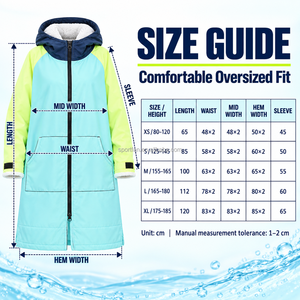 Parka thermique imperméable et coupe-vent en polaire Sherpa pour la plage, la piscine et le triathlon, marque privée - Product Image 4
