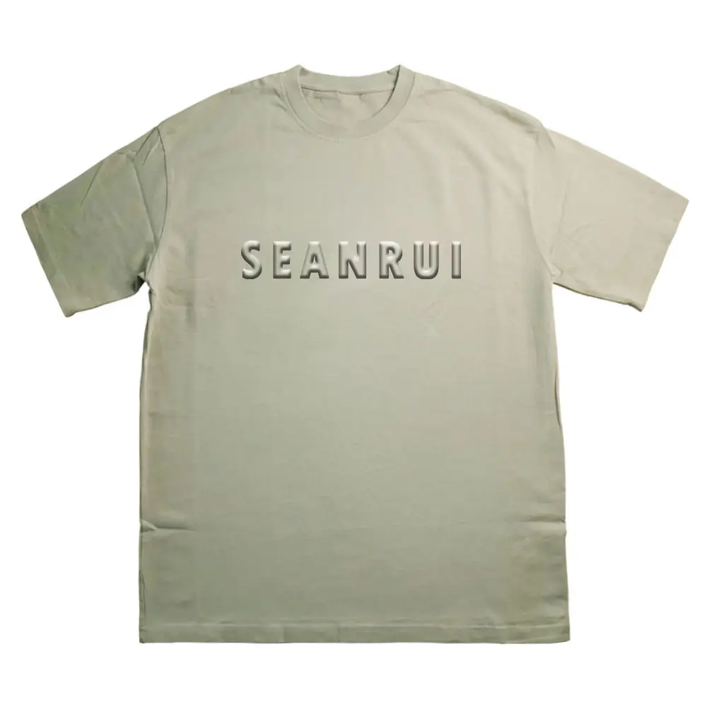 Chemise en relief avec logo imprimé 60/40 coton polyester, t-shirt uni de qualité ajustée et épais