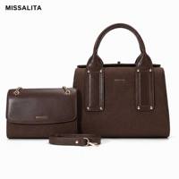 Sac à main pour femme, sac en cuir PU, logo personnalisé OEM, haute qualité, sac fourre-tout à bandoulière, fabrication directe, ensemble de deux pièces