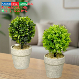 Ensemble de pots de topiaire artificielle en buis pour table, décoration intérieure, bureau, plante artificielle, centre de table, idée cadeau - Product Image 5