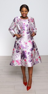 Robe de cérémonie élégante pour femme, longueur genou, à motif floral, style turc, grande taille, OEM, haute qualité - Product Image 4