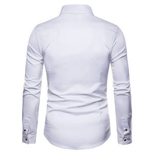 <span class=keywords><strong>Chemise</strong></span> brodée <span class=keywords><strong>de</strong></span> roses et <span class=keywords><strong>de</strong></span> fleurs pour hommes, costume à manches longues, coupe Slim, pour <span class=keywords><strong>mariage</strong></span>, smoking décontracté, pour l'automne - Product Image 6