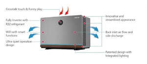 Sunrain nhà máy wifi thông minh App DC Inverter bơm nhiệt 7kW ~ 35kw Mitsubishi máy nén hiệu quả cao R32 điện hồ bơi - Product Image 4