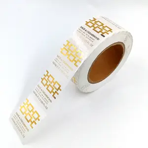 라운드 투명 투명 로고 플라스틱 비닐 음료 스티커 방수 금박 로고 화장품 라벨