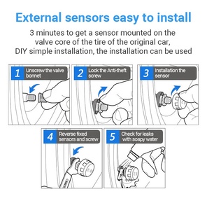 <span class=keywords><strong>Tpms</strong></span> năng lượng mặt trời điện xe báo động áp suất lốp cảm biến nội bộ tự động giám sát an ninh Hệ thống áp suất lốp nhiệt độ cảnh báo - Product Image 4