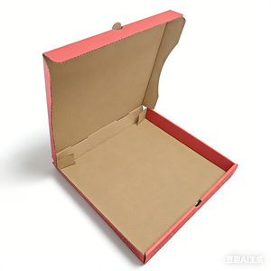 Cartelle Rosse per <span class=keywords><strong>Pizza</strong></span> Calde SP3953 Ecologiche in Cartone Ondulato con Logo Personalizzato, Stampa a Quattro Colori, Varie Dimensioni, Alta Qualità, Riciclabili, Vendita all'Ingrosso - Product Image 2