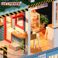 IIECREATE Maison miniature artisanale unique en bois écologique à l'échelle 1:24 pour puzzle 3D, kits de bricolage pour adultes
