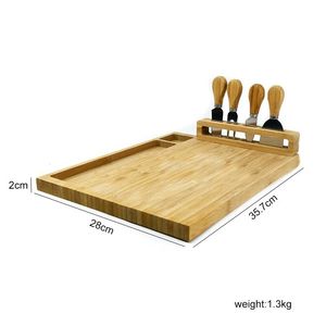 Ensemble de planches à découper en bambou moderne jetables à succès avec couteau en acier inoxydable - Product Image 4