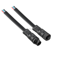 Connecteurs électriques étanches IP67 M12 3P mâle/femelle, câble de capteur, fil, contacts en cuivre 5A, connexions de fils 300V