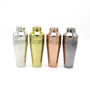 Premium 2-Piece 600ml/20 unzen Silver Rose Gold Copper Gunmetal Black Bartender Mixology Bar Tools Cobbler Cocktail Parisian Shaker