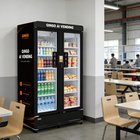 Distributeur automatique de boissons et de collations Qingo Combo avec lecteur de cartes, distributeurs automatiques avec lecteur de cartes d'identité