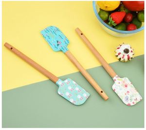 Utensilios de Cocina Nuevos, Espátula de Silicona Resistente al Calor con Mango de Madera para Carne, Barbacoa - Product Image 5