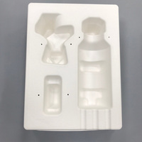 Emballage cosmétique écologique biodégradable personnalisé avec insert en pulpe moulée, plateau intérieur en fibre de papier et bagasse