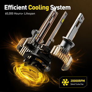 AUXITO X3 H1 Certification 6500K 9v 48v Headlight <b>Bulbs</b> <b>white</b> 5000lm 50W 1:1 Headlight LED <b>Bulbs</b> - Product Image 2